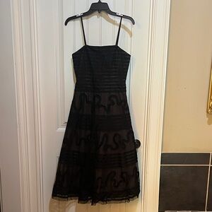 BCBG black midi dress sz S